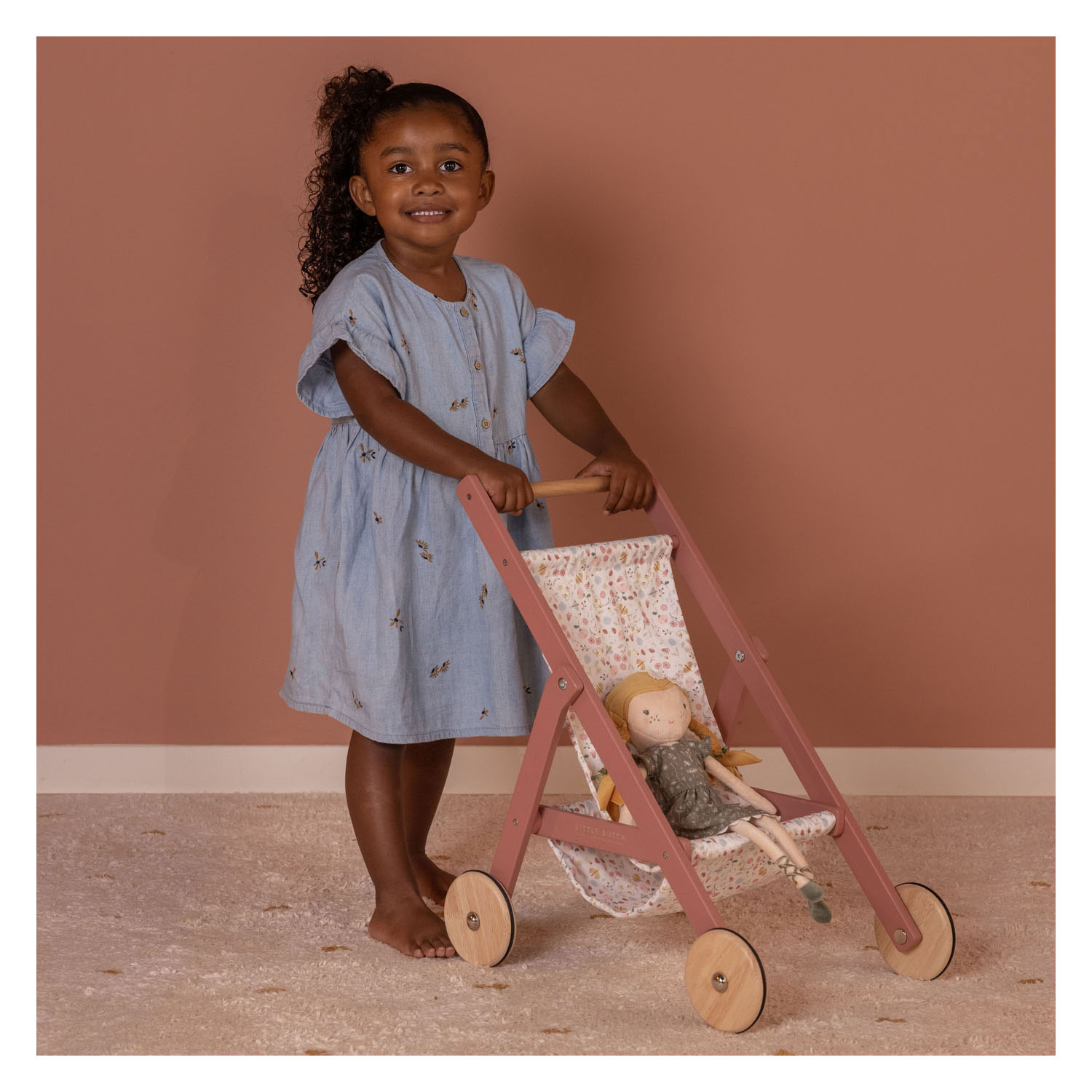 Little Dutch Houten Poppenbuggy FSC