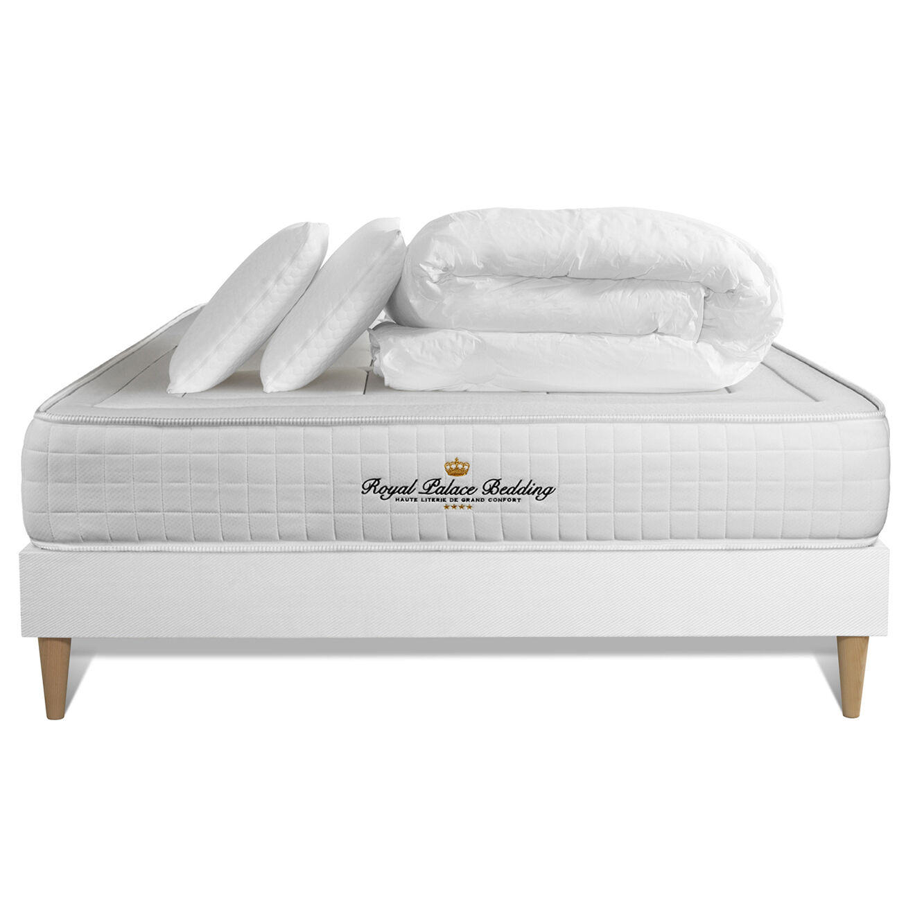 Royal Palace Bedding Pack dodo 5 pièces Balmoral blanc - 200x200 cm