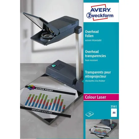 Avery Zweckform 3561 Overhead-Folien, DIN A4, beidseitig beschichtet, 50 Bogen