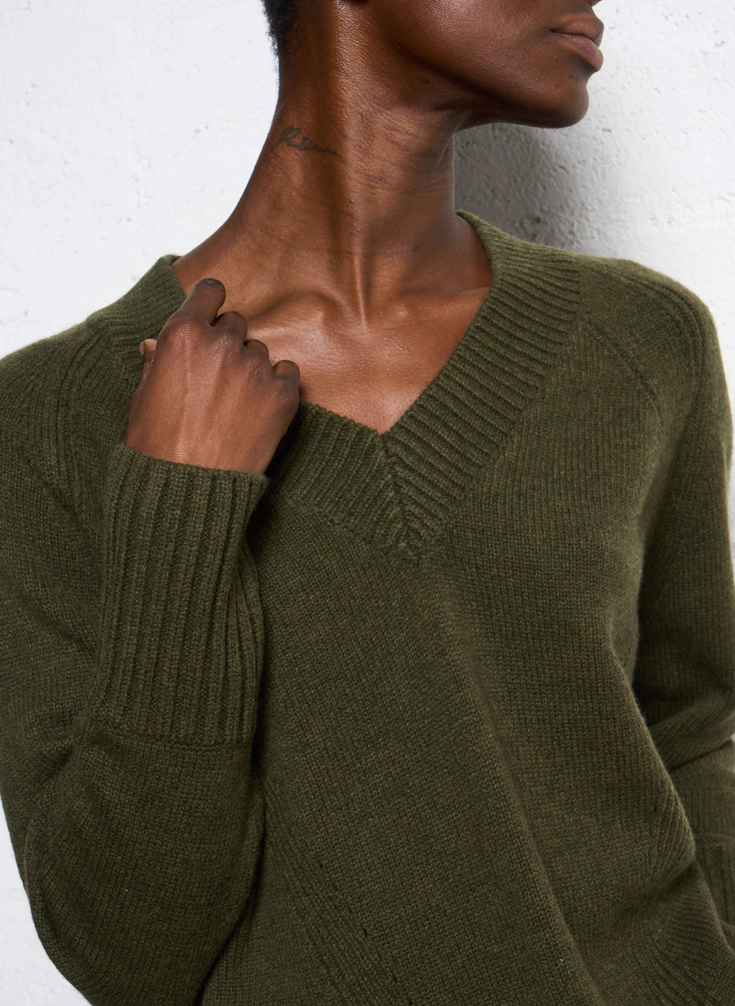 ARRY - Pull col V en laine | Kaki