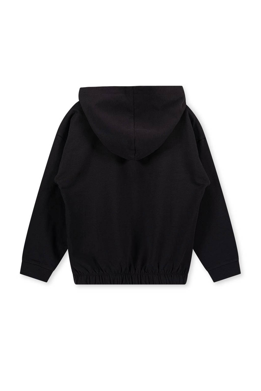 Moodstreet hoodie met printopdruk zwart