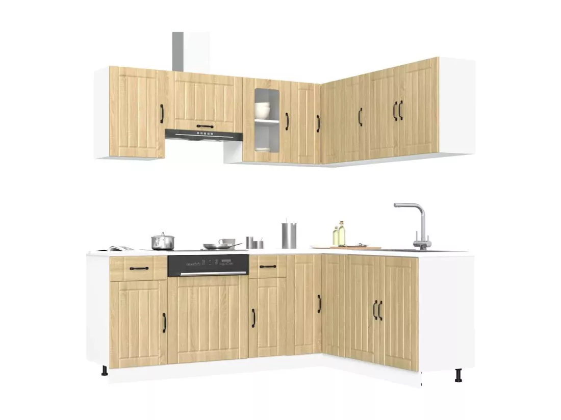 Ensemble d'armoires de cuisine 11 pcs Kalmar bois d'ingénierie