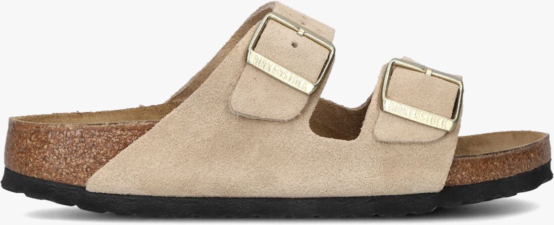 beige birkenstock slippers arizona dames