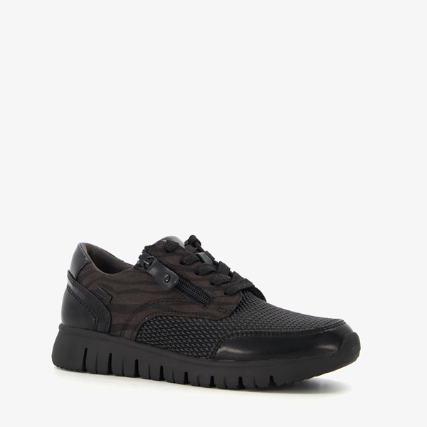 Softline dames sneakers met print zwart