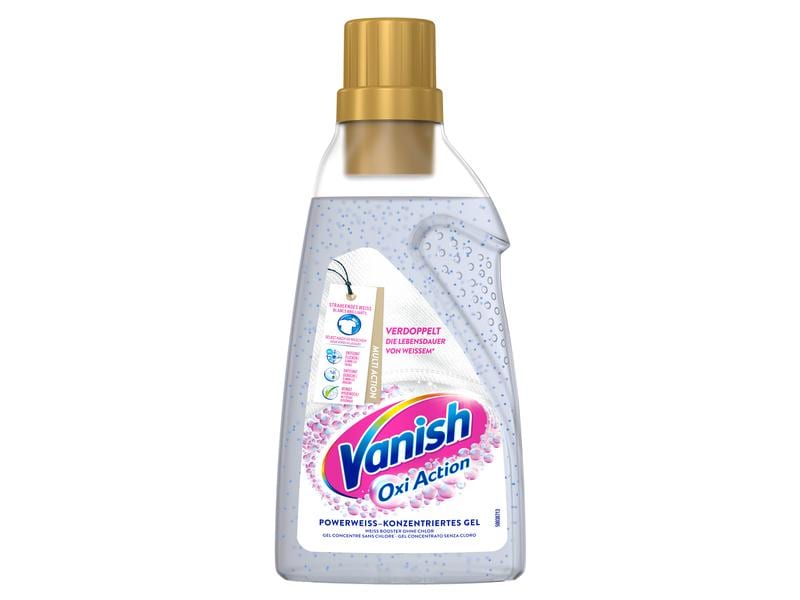 Vanish Fleckenentferner Gel Weiss 0.75 l Wäschebooster ohne Chlor für weisse Wäsche