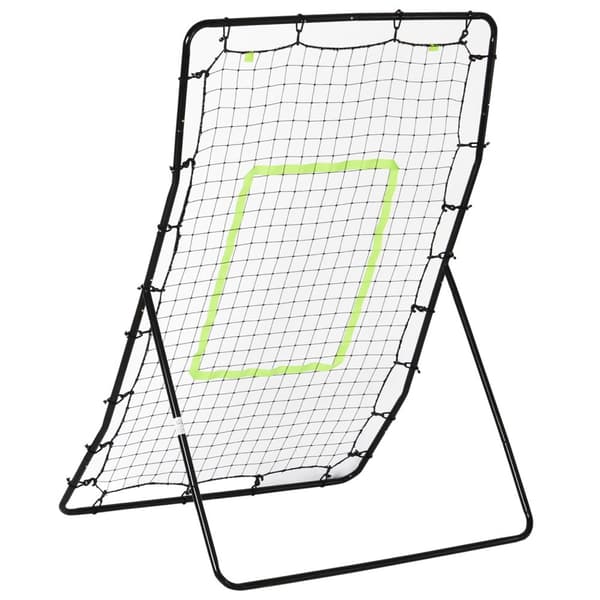 Kickback Rebounder Goal Rebound Veggnett, Stål+Pe, 75X126Cm, Treningshjelp For Fotball, Svart