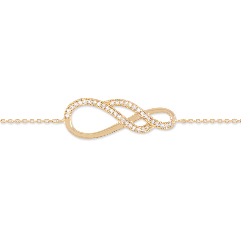 Bracelet Rajah Plaqué Or Jaune Oxyde De Zirconium