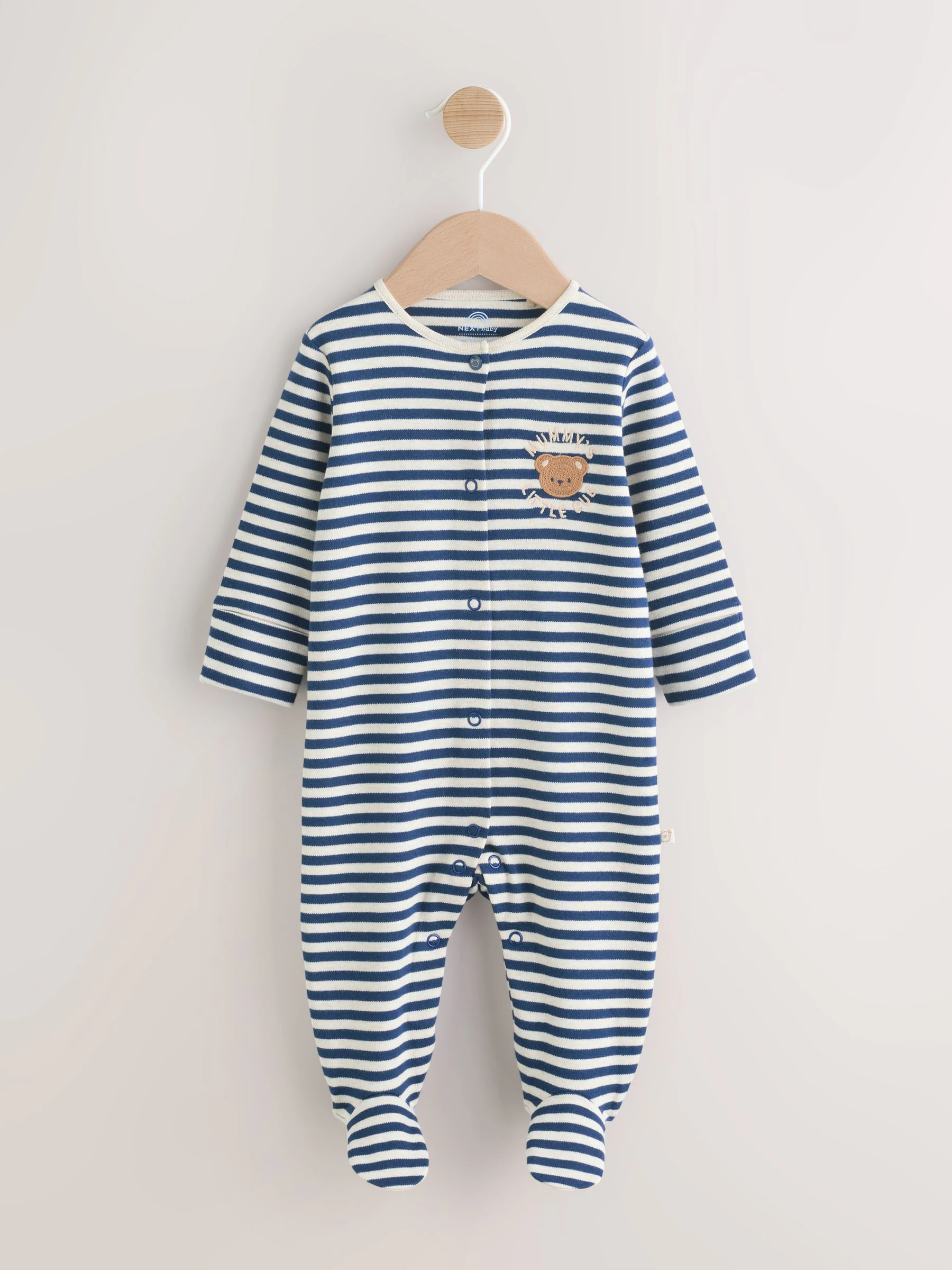 Navy Stripe Mummys Little Cub - Baby Family-pyjama (0-2jr)