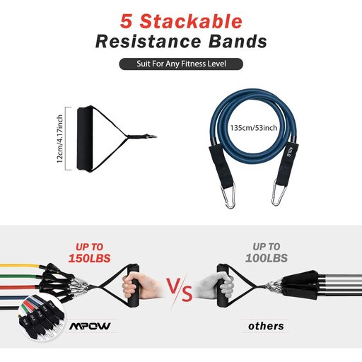 Faixas de resistência com correias OEM (5 faixas e acessórios)