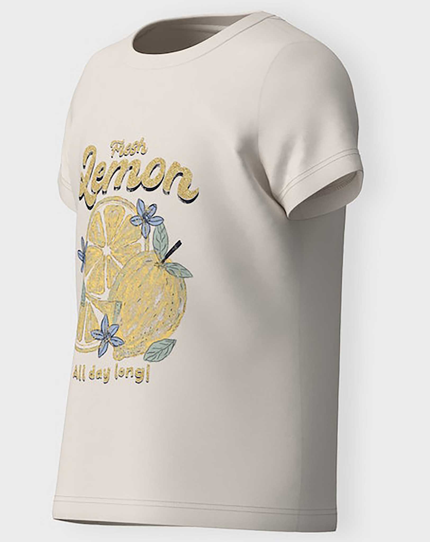 T-Shirt NMFDIAZ FRESH LEMON in jet stream