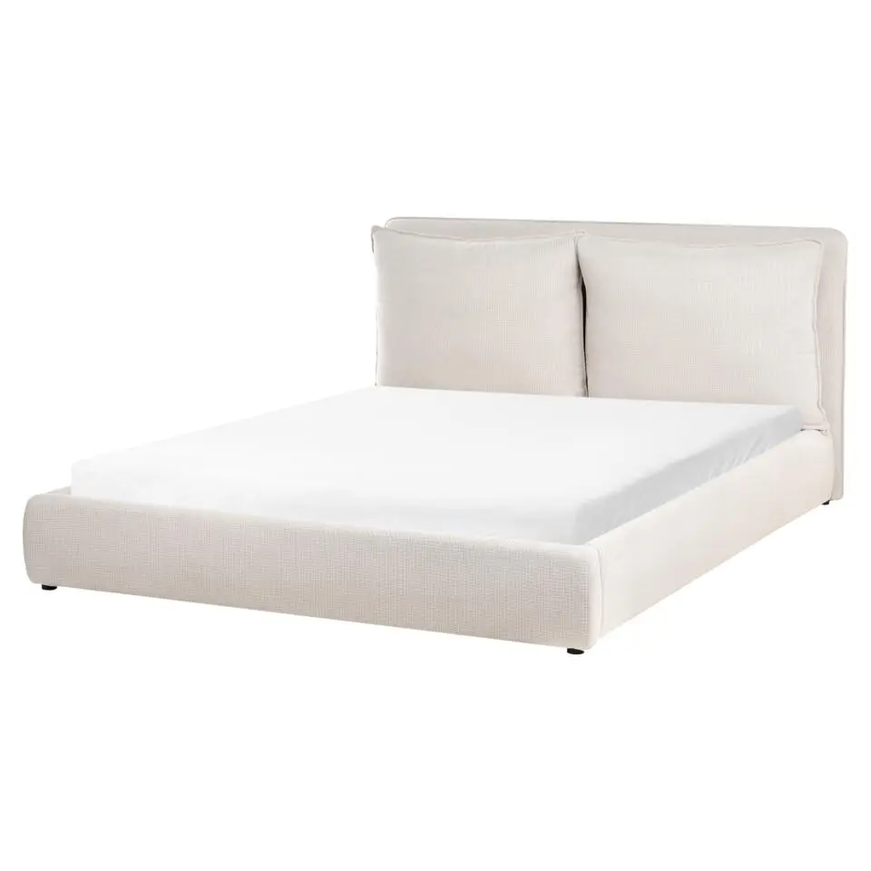 BAJONNA - Tweepersoonsbed - Beige - 160 x 200 cm - Stof