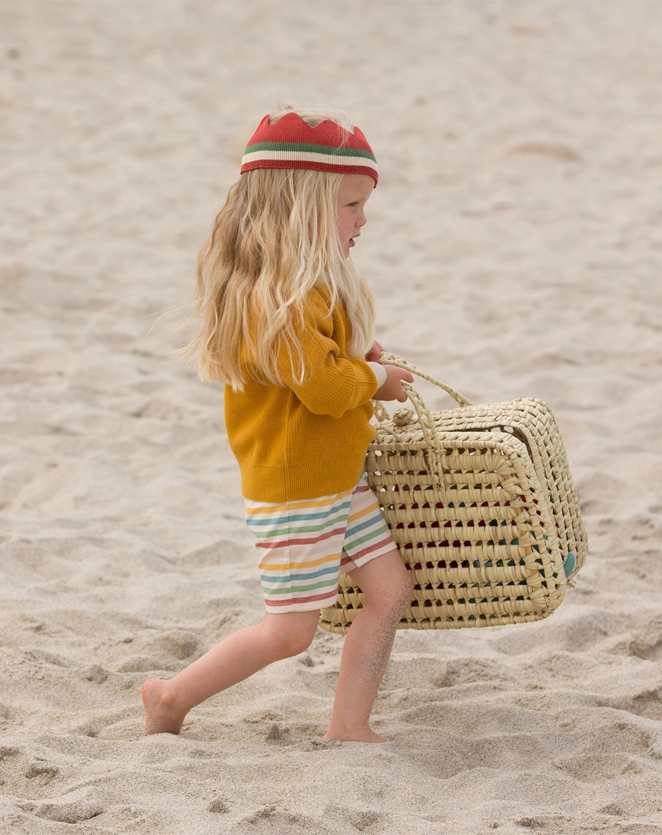 Shorts BY THE SEA RAINBOW STRIPES in bunt