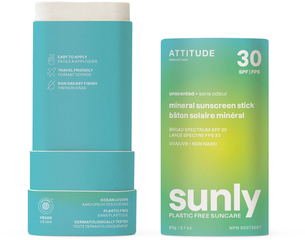 ATTITUDE  Sunly Sunscreen Stick SPF 30, 60 g
