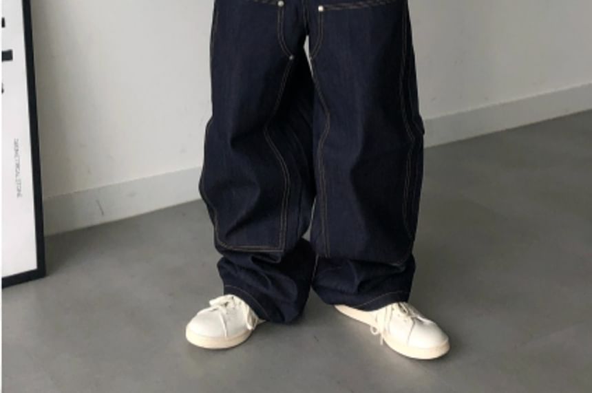 SeoulPop - Unisex ongewassen losse jeans