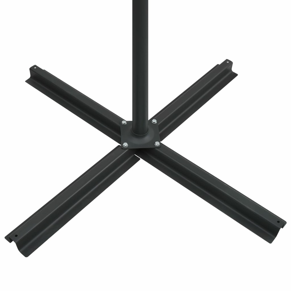 Parasol mobilier de jardin déporté avec lumières led 250 x 250 cm rouge bordeaux