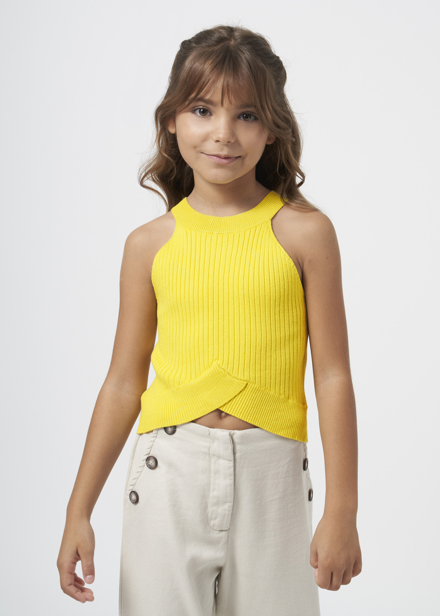Blusa de malha azul cobalto LENZING™ ECOVERO™ em viscose