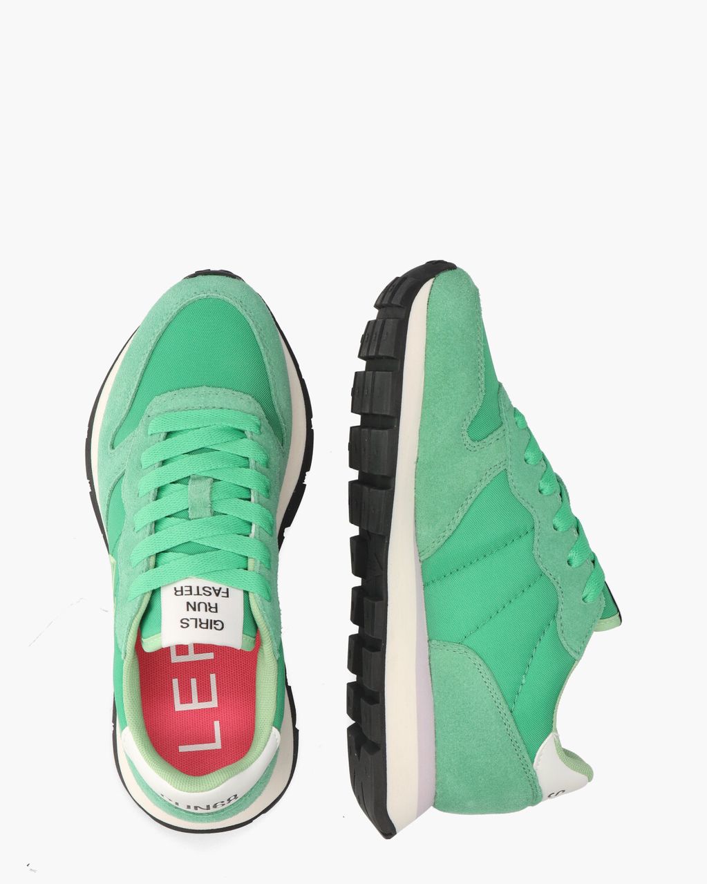 SUN68 Ally Solid Nylon Groen Damessneakers