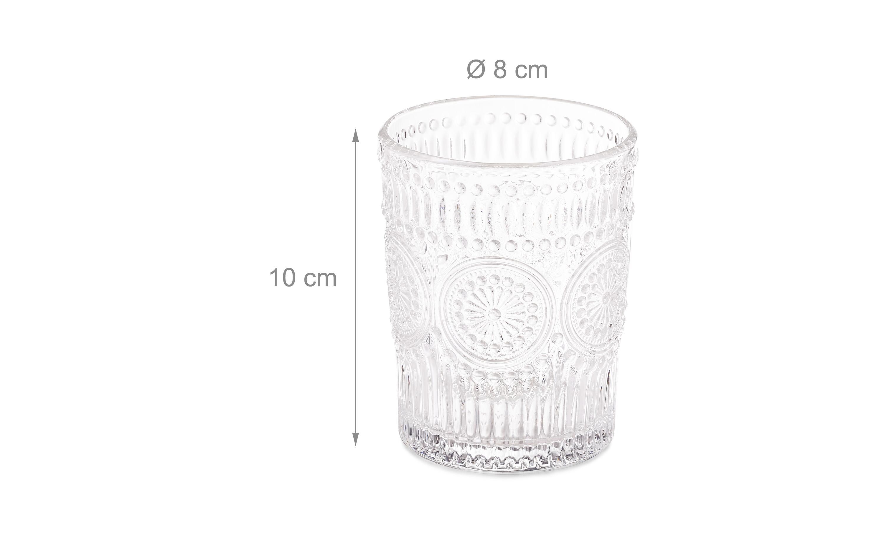Trinkglas 4er Set, 300 mlWassergläser im Vintage-Design