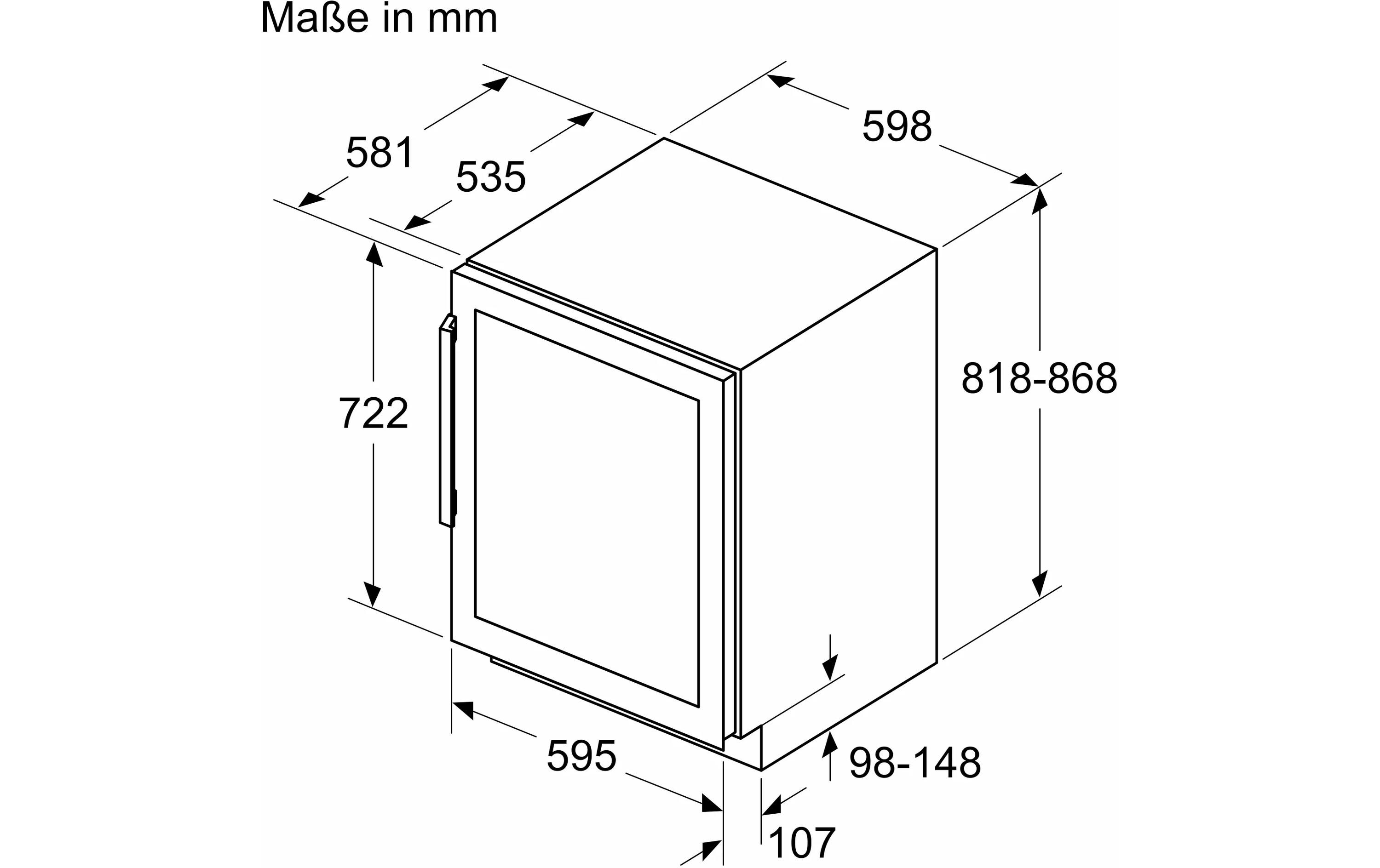Weinkühlschrank iQ500 KU21WAHG0 Schwarz, Rechts, Wechselbar<br>Weinklimaschrank
