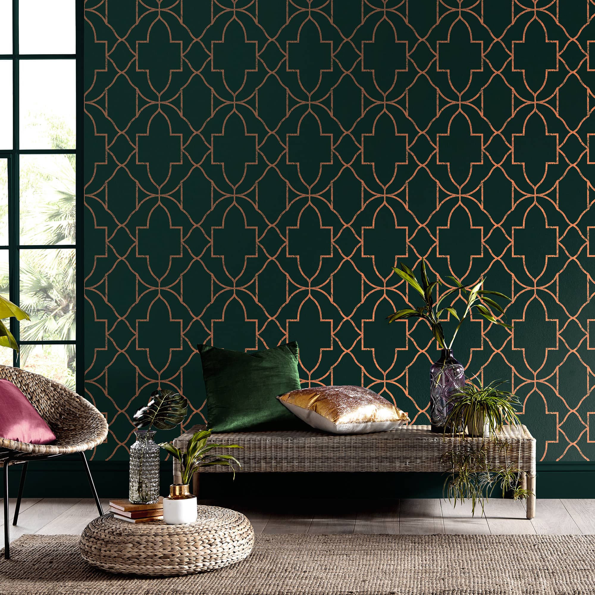 Graham & Brown Vliesbehang - Versailles Emerald - 10mx52cm