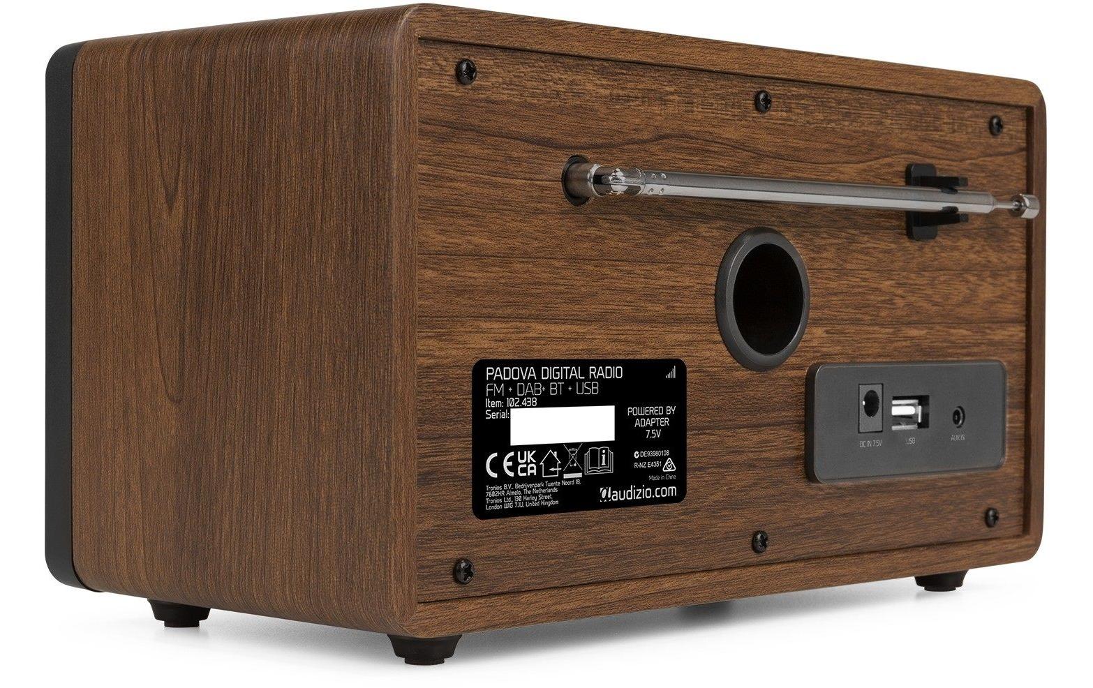 DAB+ Radio Padova Braun/SchwarzDigitalradio mit Farb-LCD-Display