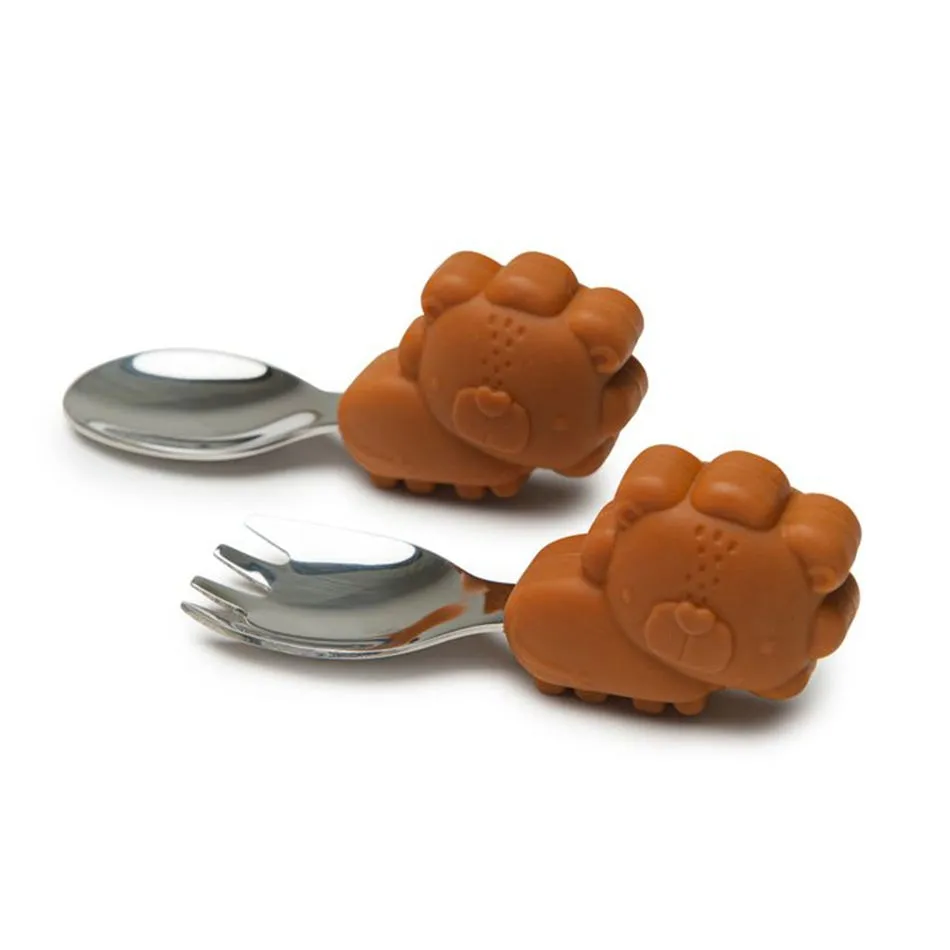 Loulou Lollipop Ensemble de vaisselle en silicone - lion