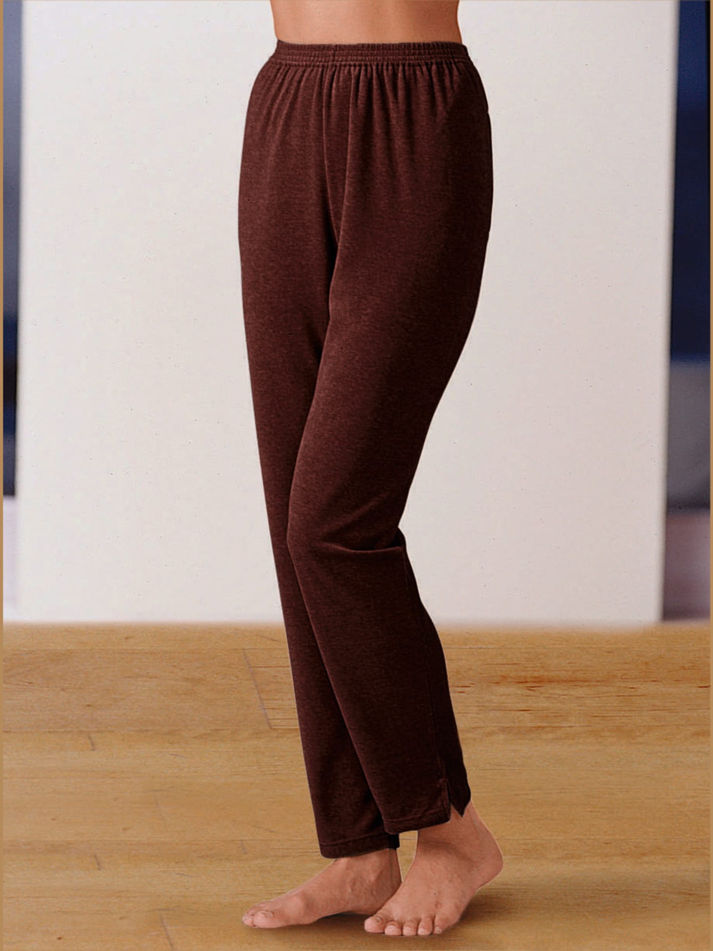 Pantalon décontracté effet velours
