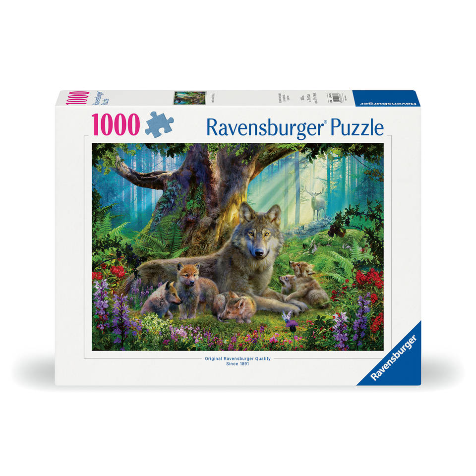 Ravensburger puzzel Familie Wolf in het bos - 1000 stukjes