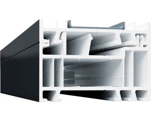 Verlengprofiel 35 mm ARON Basic wit/antraciet lengte 2200 mm