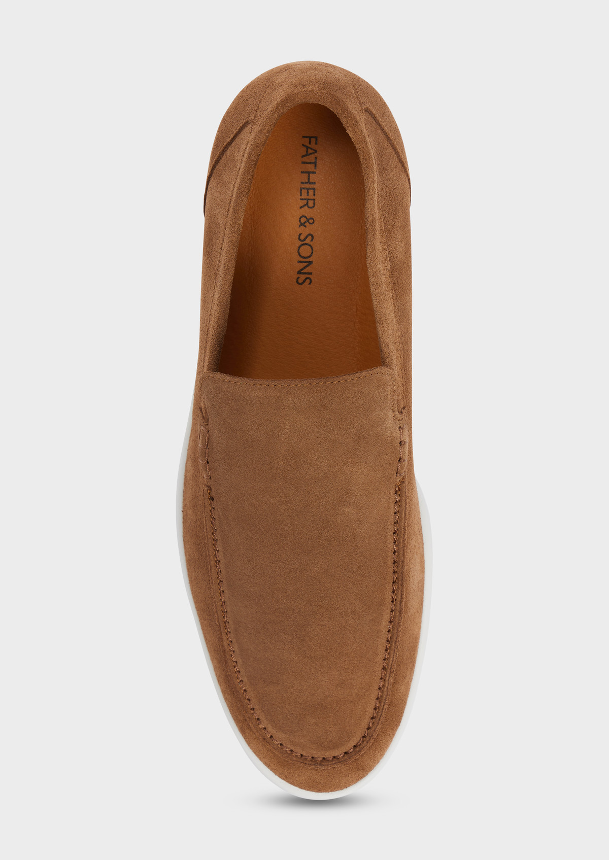 Mocassins en cuir nubuck taupe
