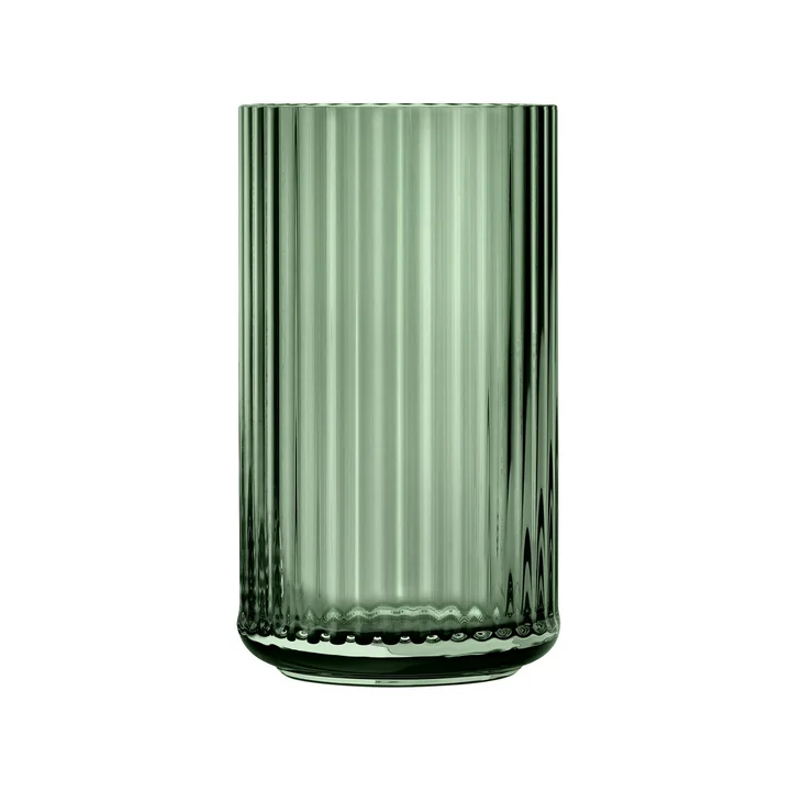Lyngby Porcelæn - Glasvase, H 25 cm, grün