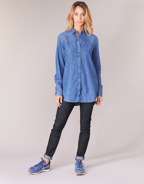 G-Star Raw - LYNN MID SKINNY - Bleu Dark Aged