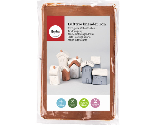 Lucht drogende klei, 500 g, donkerbruin