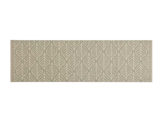Tapis de cuisine lavable impression feuilles 45x150 cm velours
