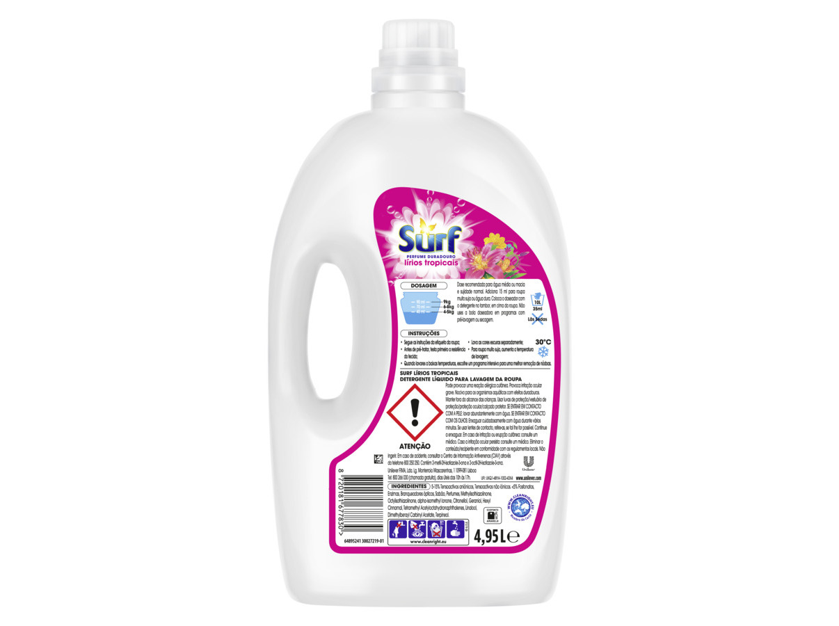 DETERGENTE ROUPA MÁQUINA LÍQUIDO SURF TROPICAL 110D