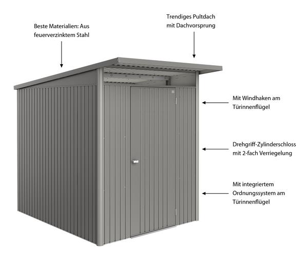 Biohort Metallgerätehaus AvantGarde ECO A2,