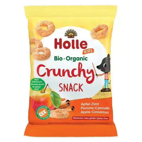 Holle Other Organic Crunchy Snack Maçã com Canela +3 anos 25g