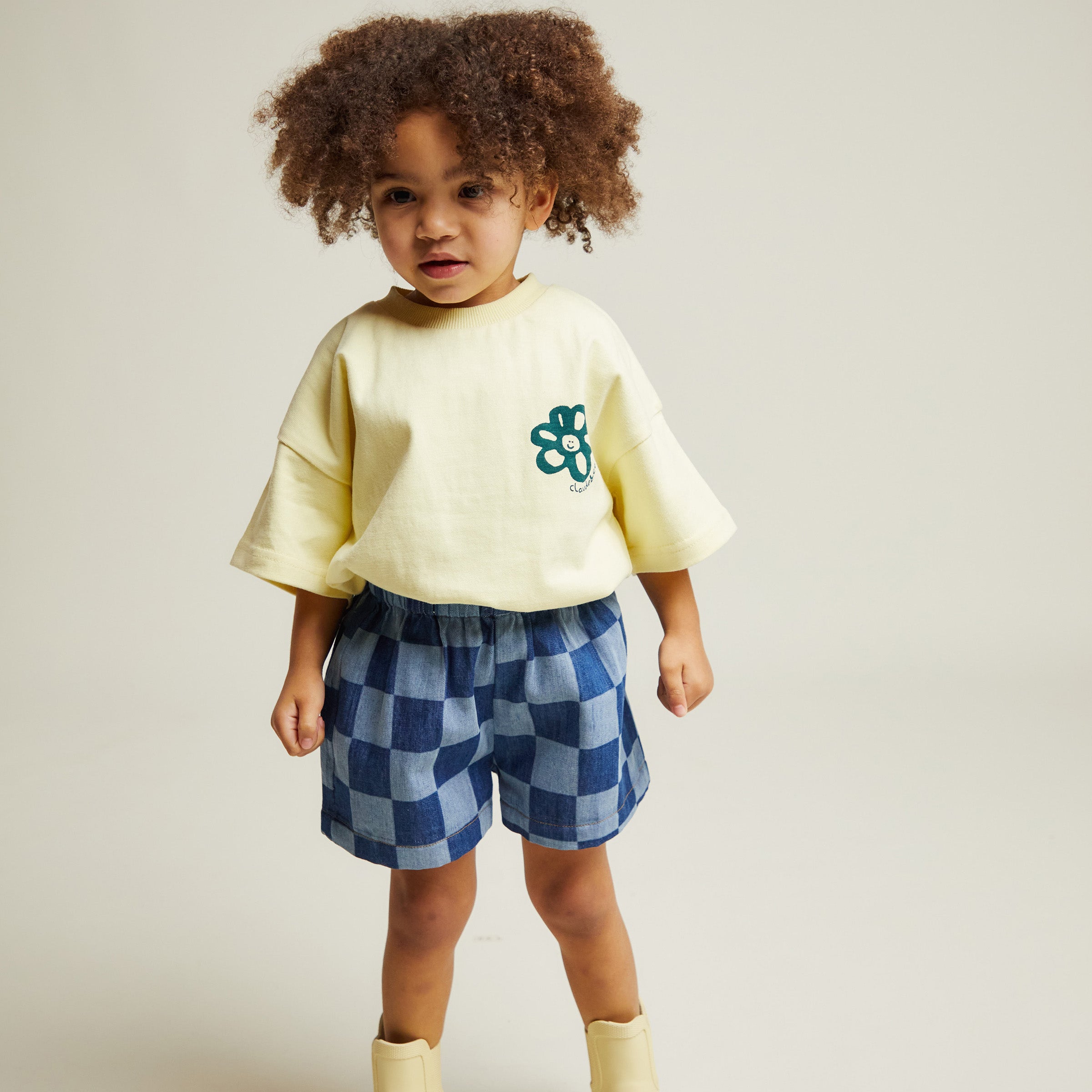 Shorts Frankie Checkerboard Denim