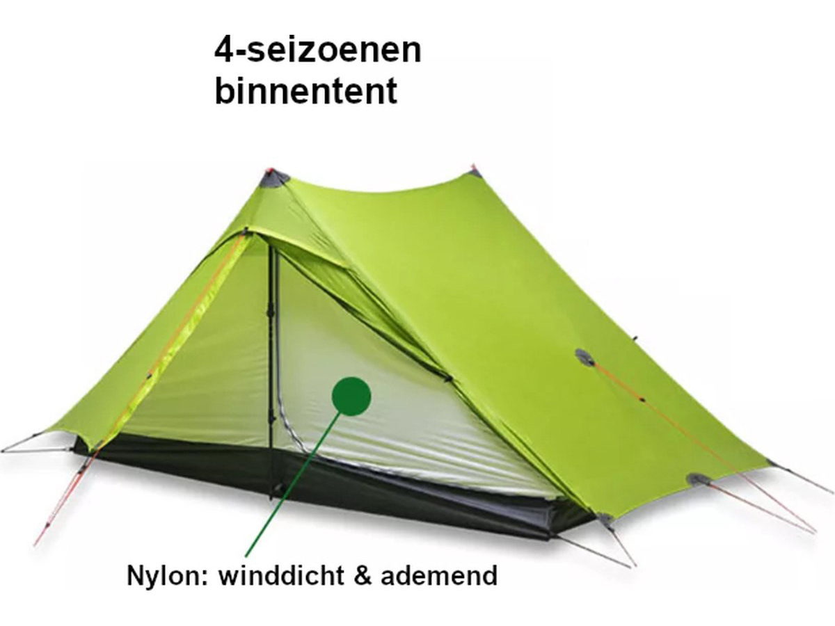 3F UL GEAR PRO 2-persoons Tent - Green