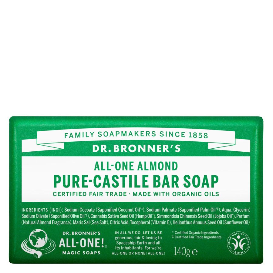 Dr. Bronner All One Almond Pure Castile Bar Soap 140g