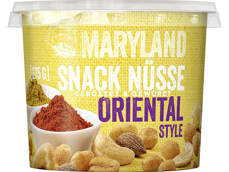 Maryland Snack Nüsse Oriental Style 275 g Mix aus gerösteten Erdnüssen, Mandeln und Cashews