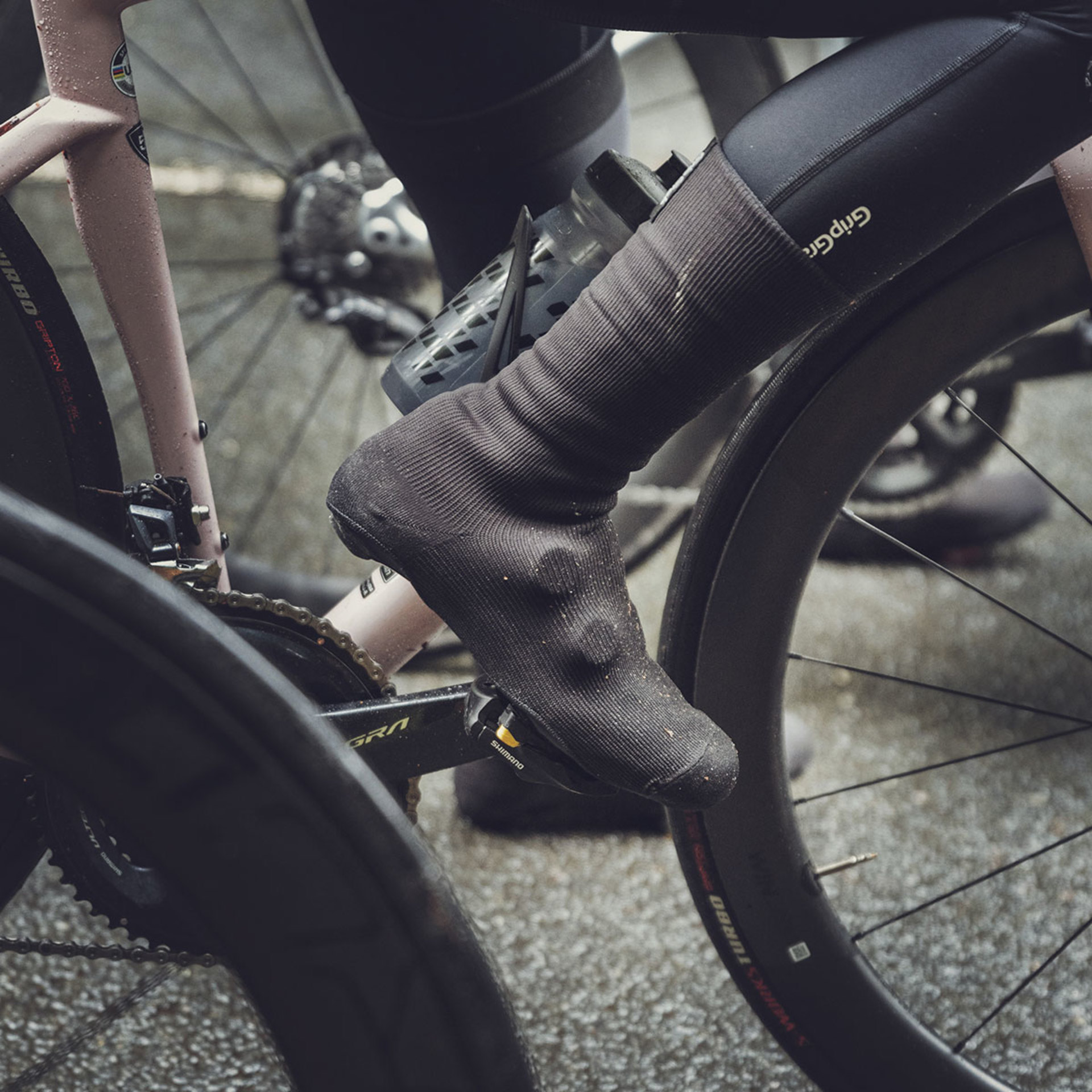 GripGrab Flandrien Waterproof Knitted Road Overschoenen Zwart