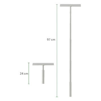 Sealskin Senso telescopische raam- en vloerwisser 24-97cm inclusief flexibele glashaak lichtgrijs