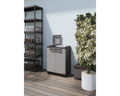 Split Premium recyclingkast, zwart kunststof, 220 l