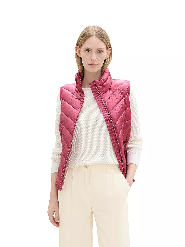 TOM TAILOR Steppgilet pink