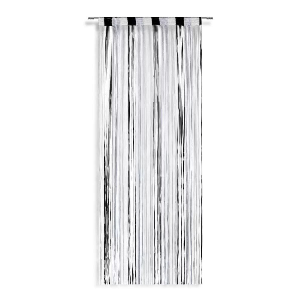 Fadenvorhang multicolor Rita grau,schwarz,weiss
