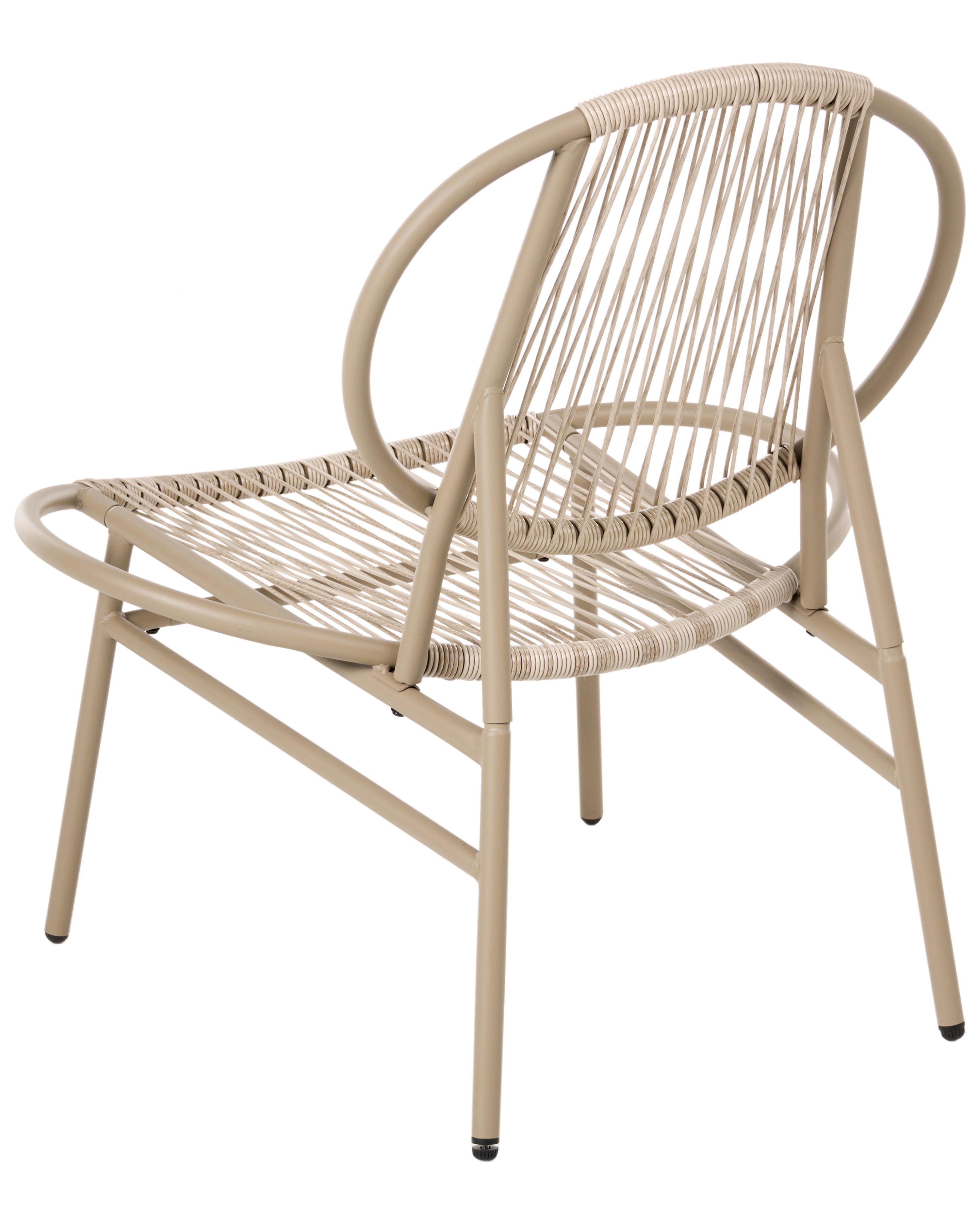 Tuinstoel OVARO PE rotan Beige