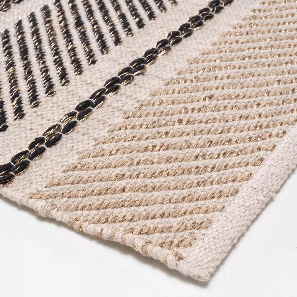 Tapis de salon coton (60 x 90 cm) Silves Noir