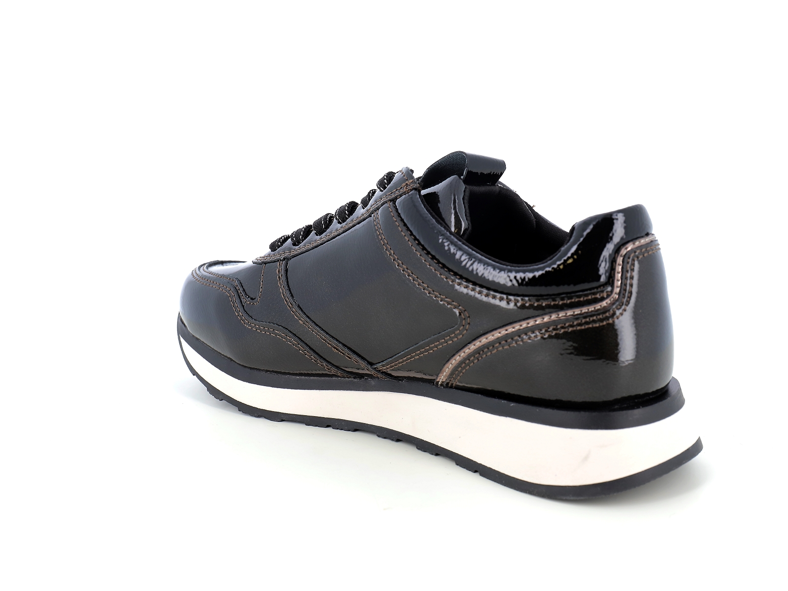 Tamaris-23603 Matières combinées Verni Gris