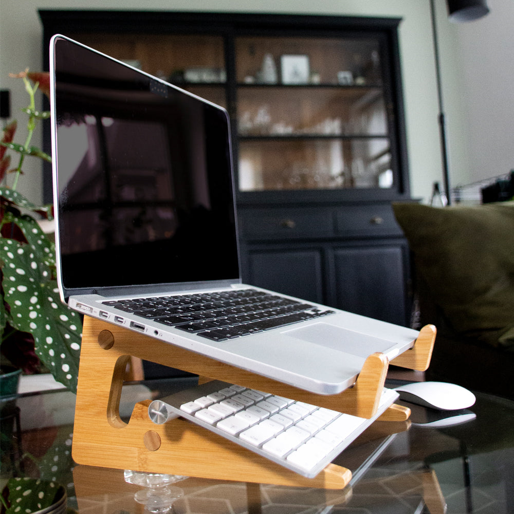 QUVIO Houten laptop standaard